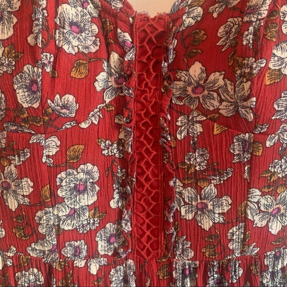 American Eagle floral flare leg jumpsuit, 00 / XS - Picture 8 of 9